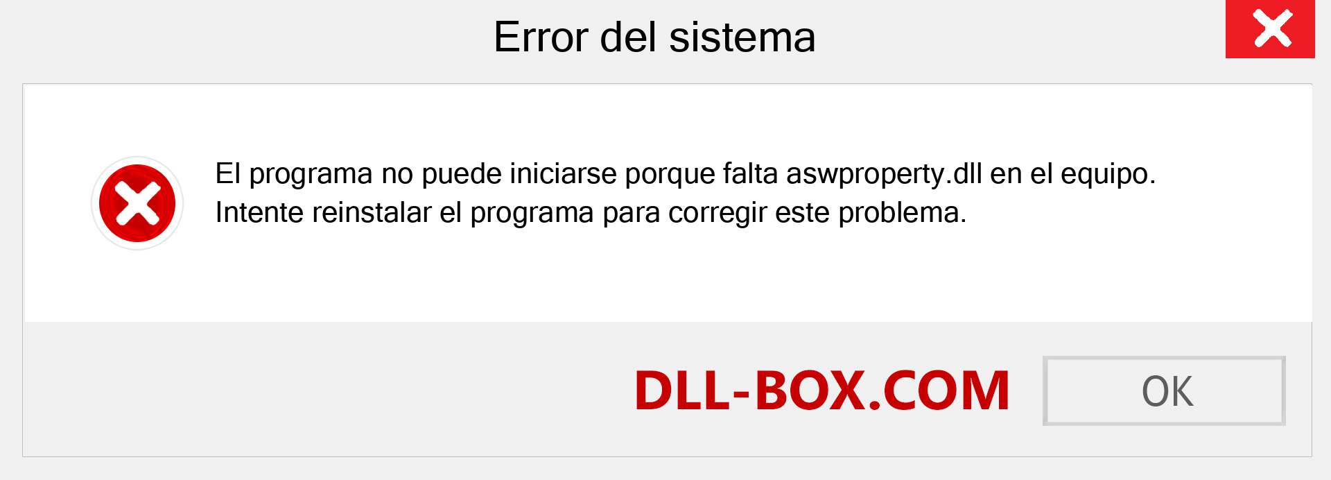 ¿Falta el archivo aswproperty.dll ?. Descargar para Windows 7, 8, 10 - Corregir aswproperty dll Missing Error en Windows, fotos, imágenes